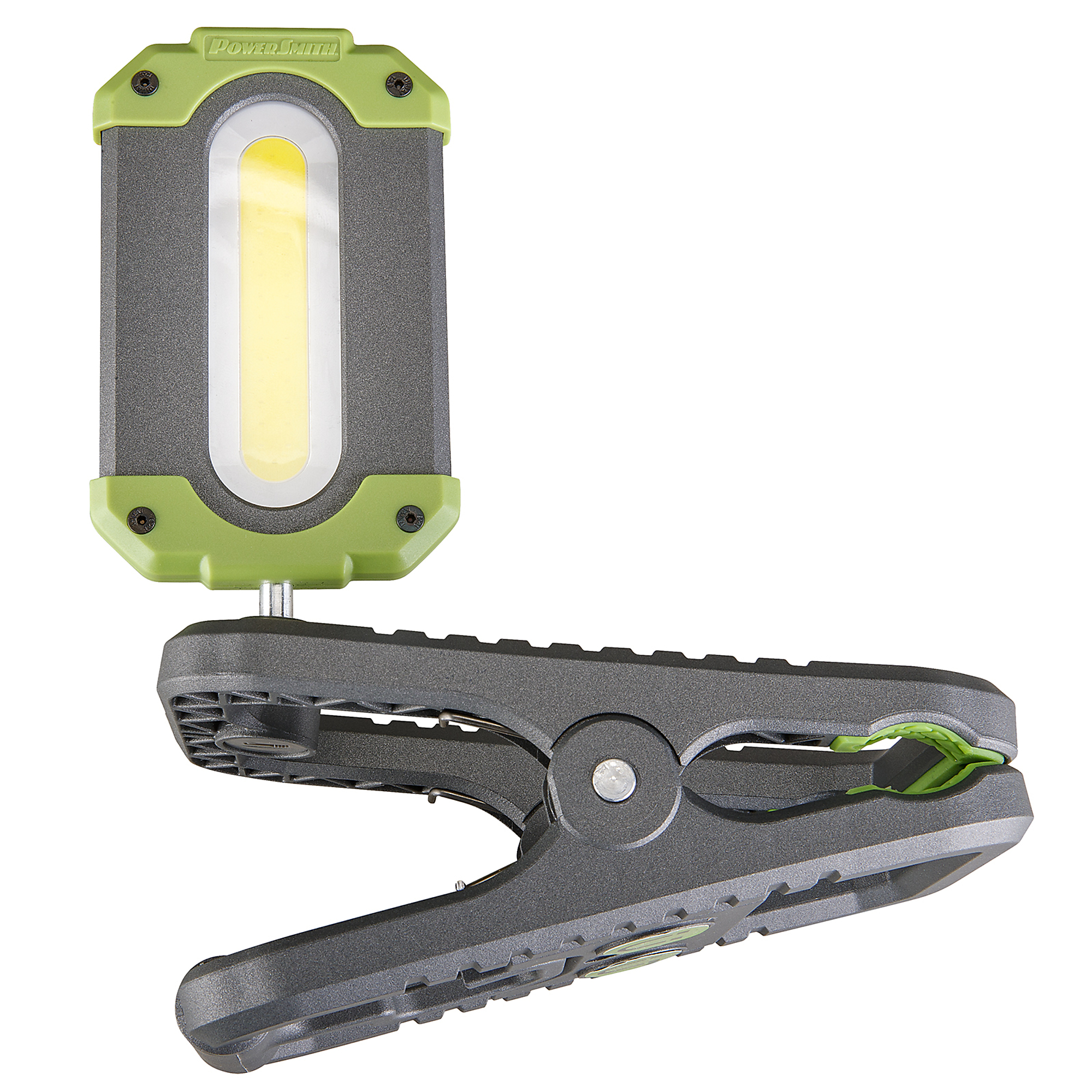 Powersmith LED Clamp Light — 1000 Lumens, Rechargeable, Magnetic Base, Model# PWLR010CM